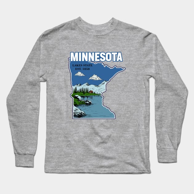 Minnesota and vintage Long Sleeve T-Shirt by My Happy-Design